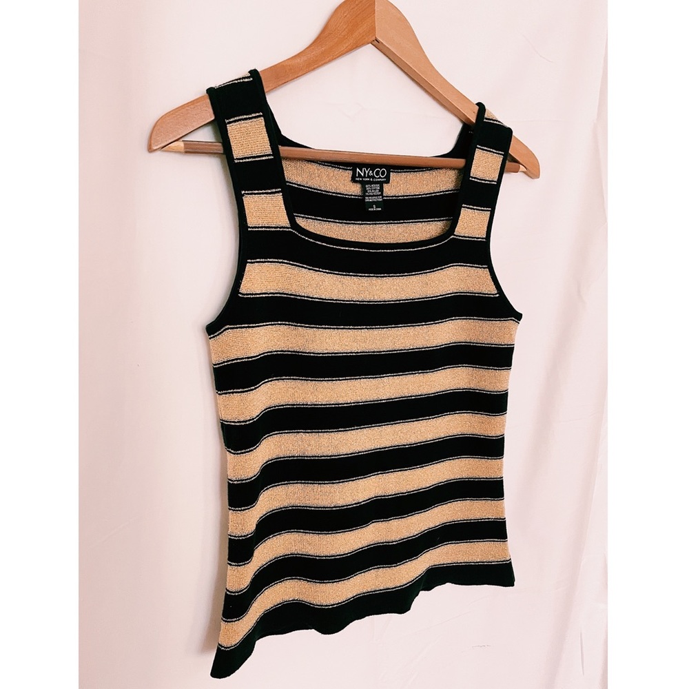 GOLD STRIPED TANK TOP 🖤💛